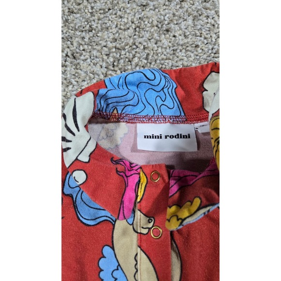 Mini Rodini Seahorse Playsuit Romper Red Size 80/86 (9-18M) - Picture 6 of 12